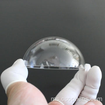 Kanta kubah kaca optik berdiameter 100mm